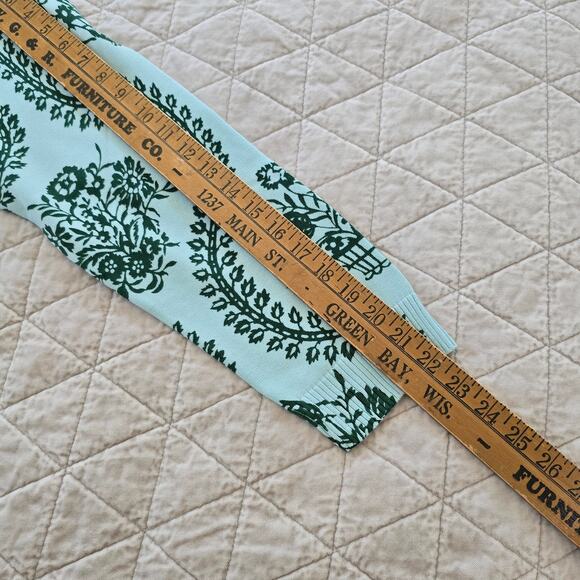 Talbots Cardigan Women's 2XP Blue Ice Heritage Green Flowing Florals Casual - Picture 8 of 8